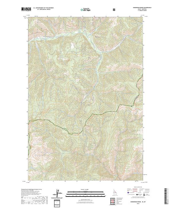 Henderson Ridge topographic map thumbnail