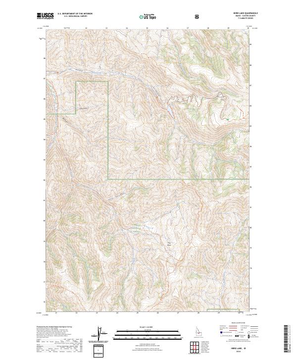 Herd Lake topographic map thumbnail