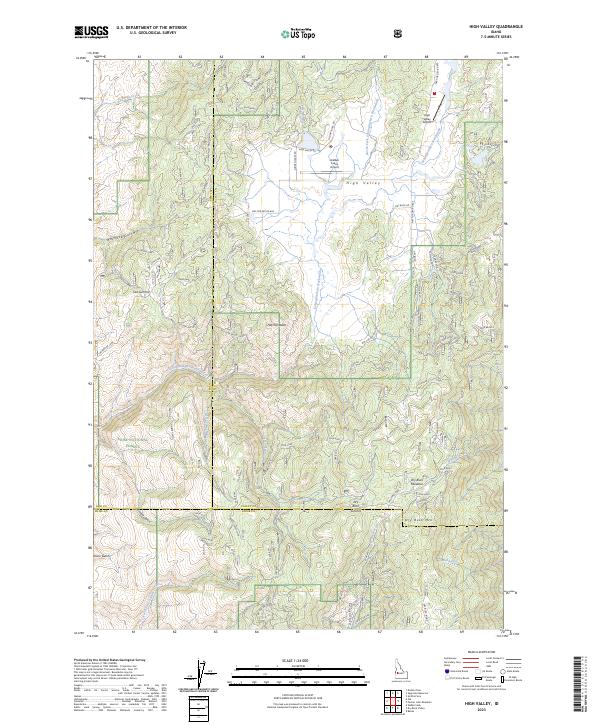 High Valley 2023 topographic map thumbnail