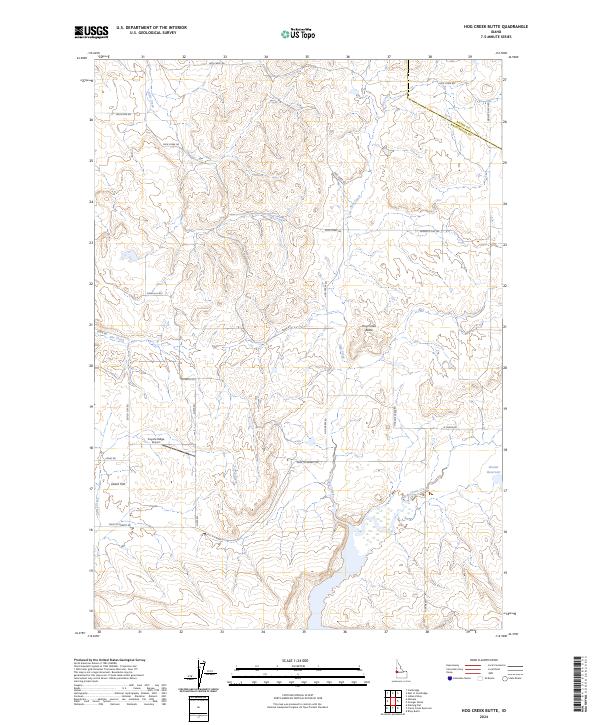 Hog Creek Butte topographic map thumbnail