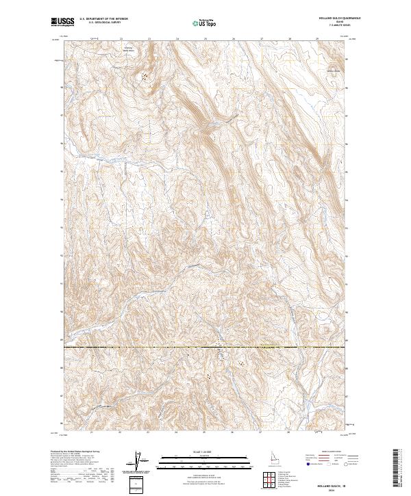 Holland Gulch topographic map thumbnail