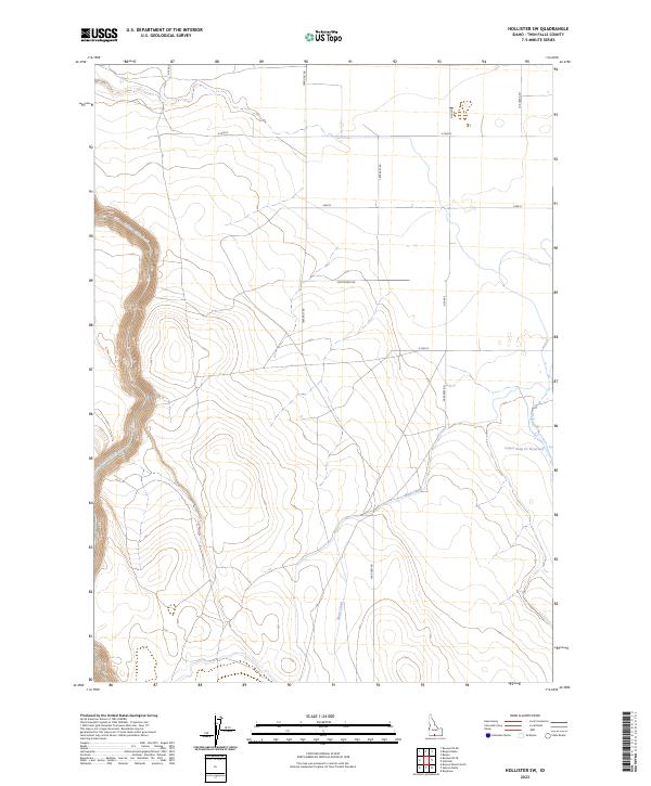 Hollister SW topographic map thumbnail