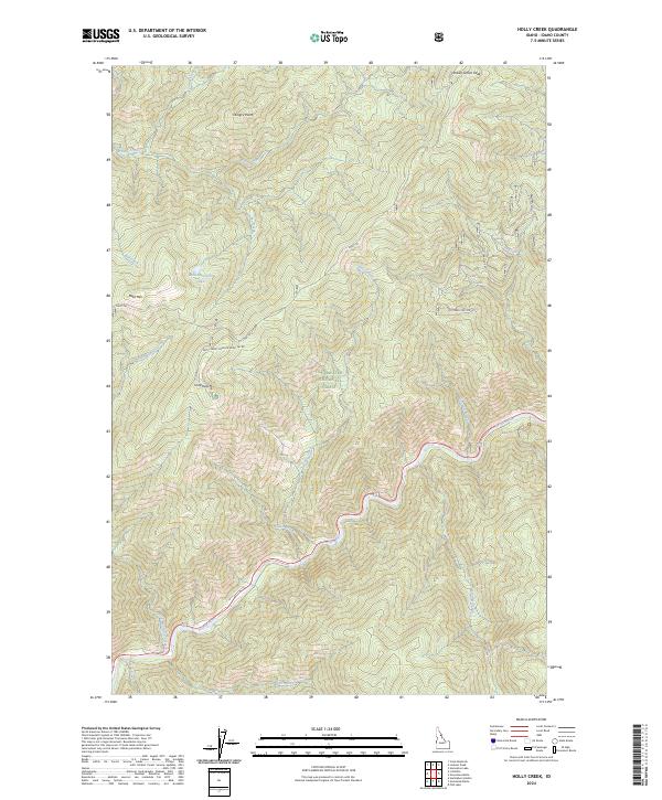 Holly Creek topographic map thumbnail