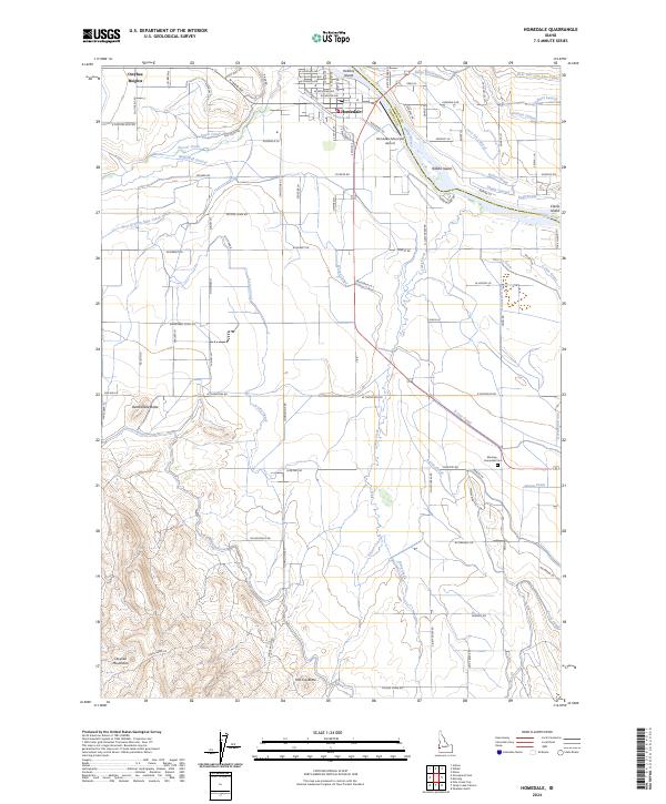 Homedale topographic map thumbnail