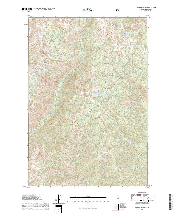 Hoodoo Meadows topographic map thumbnail