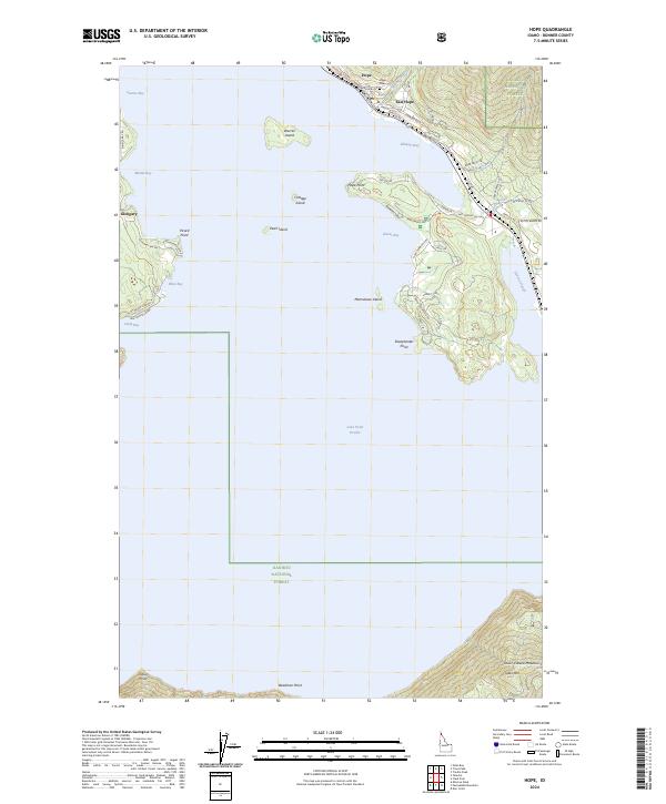 Hope topographic map thumbnail