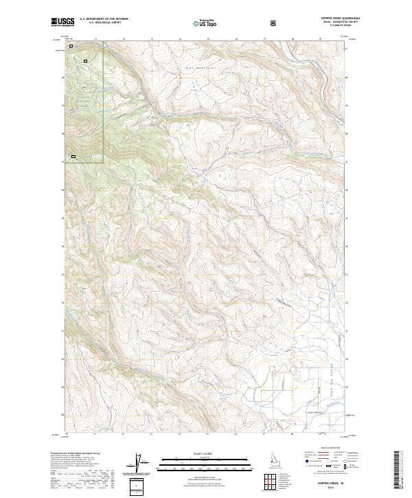 Hopper Creek topographic map thumbnail