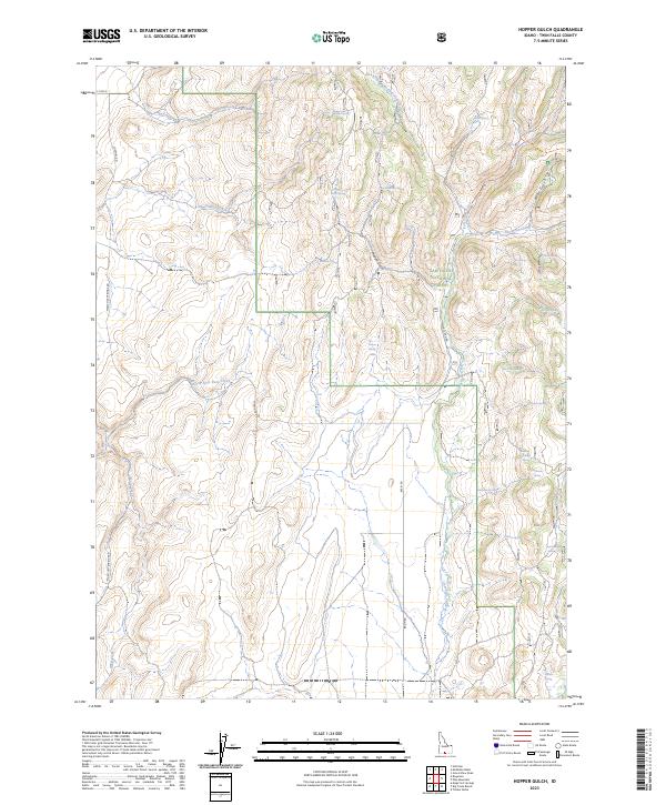Hopper Gulch topographic map thumbnail