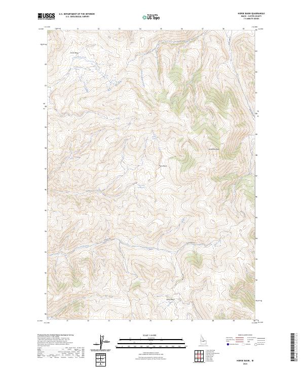 Horse Basin topographic map thumbnail