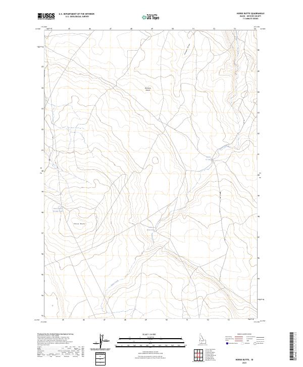 Horse Butte topographic map thumbnail