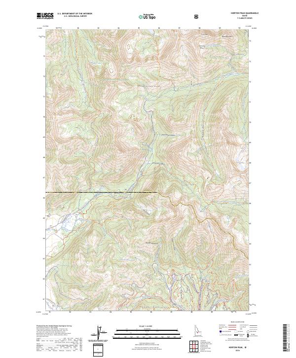 Horton Peak topographic map thumbnail