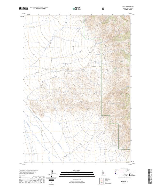 Howe NE topographic map thumbnail