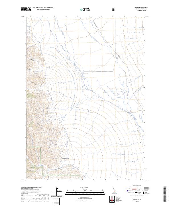 Howe NW topographic map thumbnail