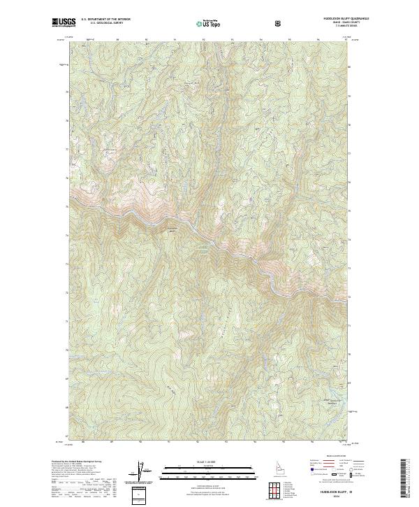 Huddleson Bluff topographic map thumbnail