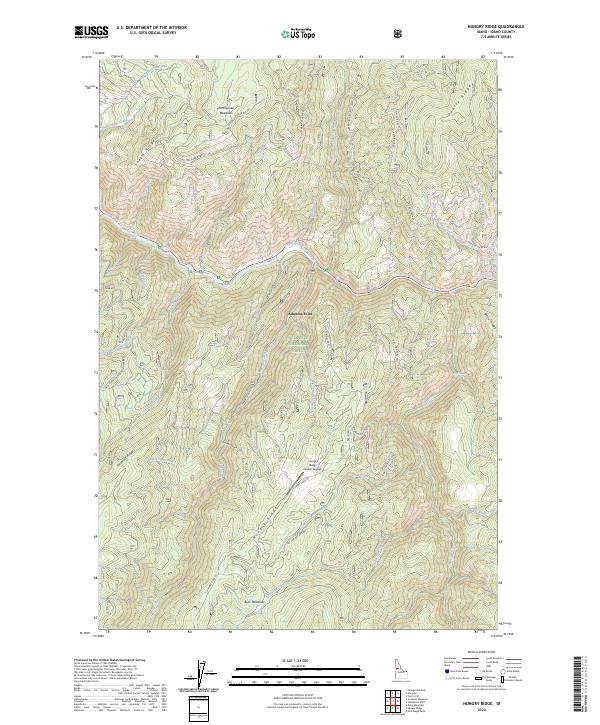 Hungry Ridge topographic map thumbnail