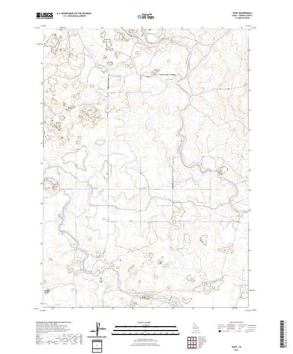 Hunt topographic map thumbnail