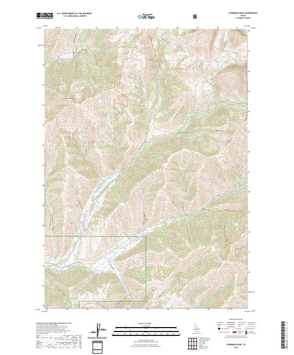 Hyndman Peak topographic map thumbnail
