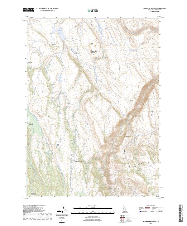Indian Hay Meadows topographic map thumbnail