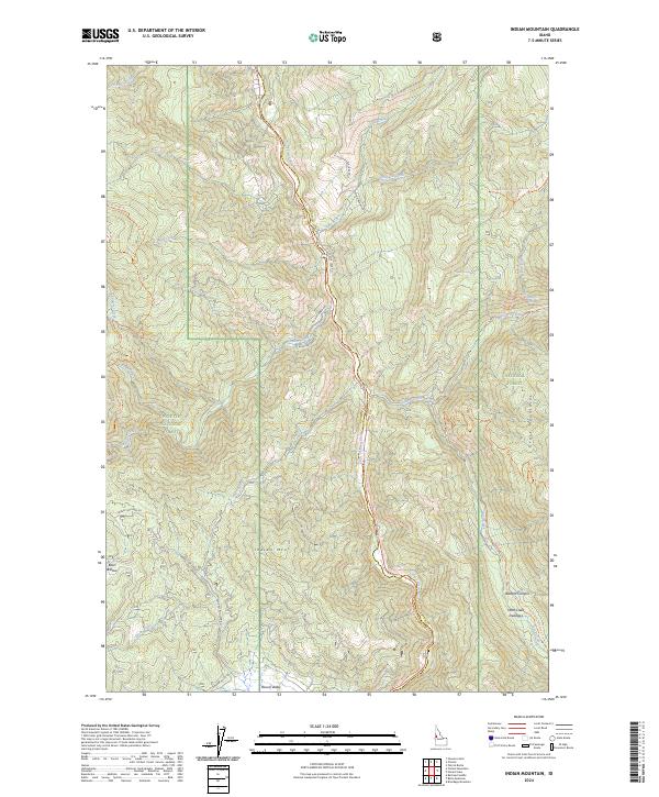 Indian Mountain topographic map thumbnail