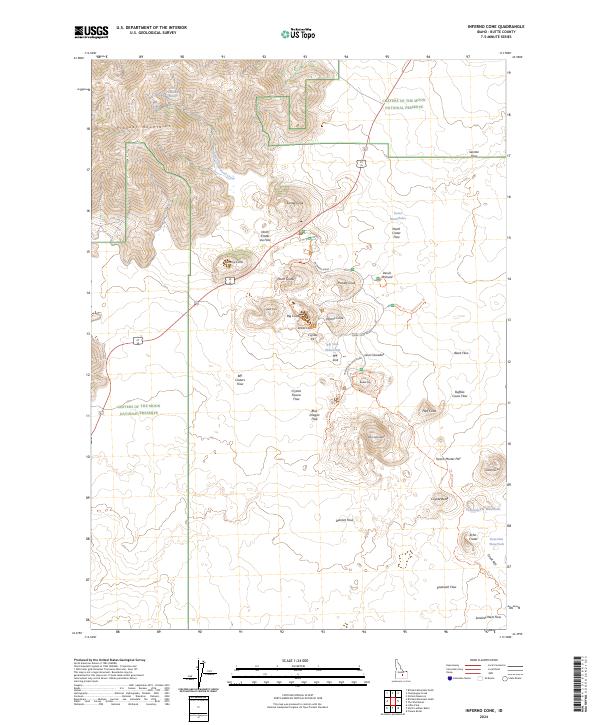 Inferno Cone topographic map thumbnail