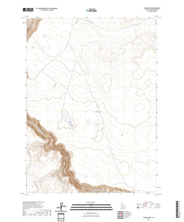 Inside Lakes topographic map thumbnail