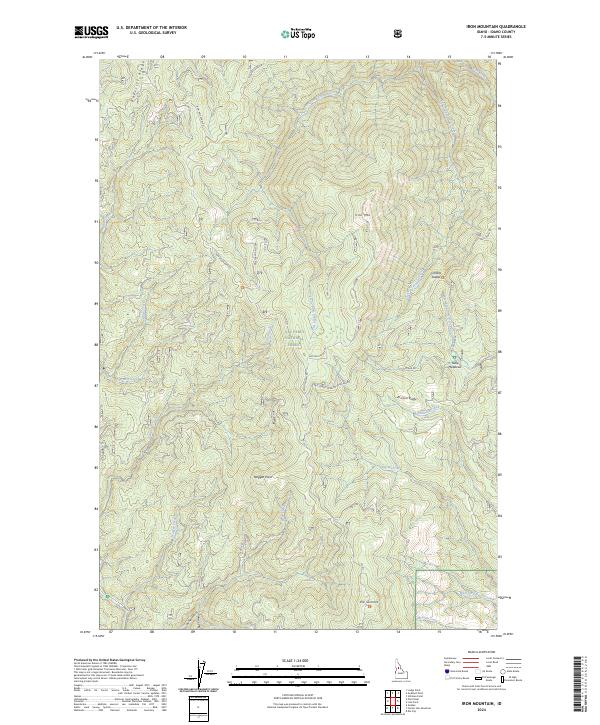 Iron Mountain topographic map thumbnail