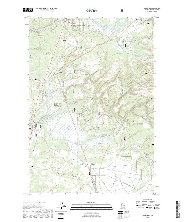 Island Park topographic map thumbnail