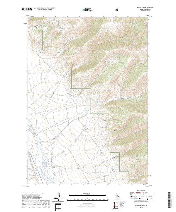 Italian Canyon topographic map thumbnail