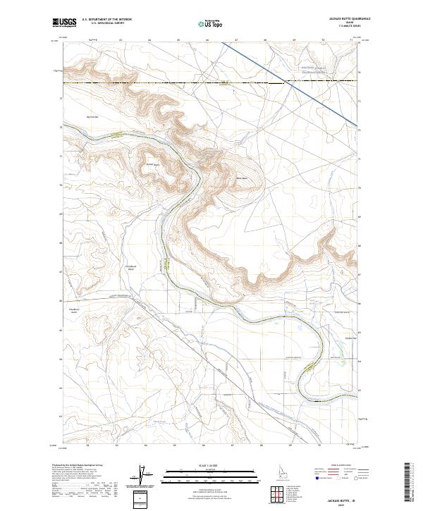 Jackass Butte topographic map thumbnail