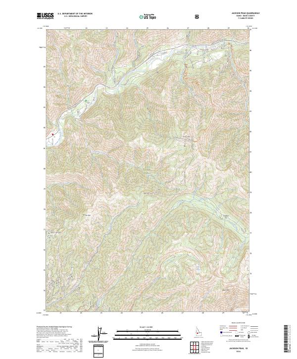 Jackson Peak topographic map thumbnail