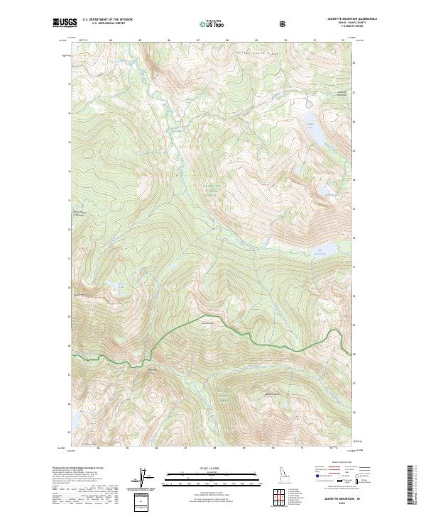Jeanette Mountain topographic map thumbnail