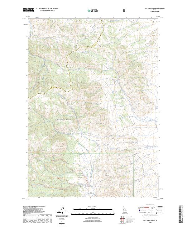 Jeff Cabin Creek topographic map thumbnail