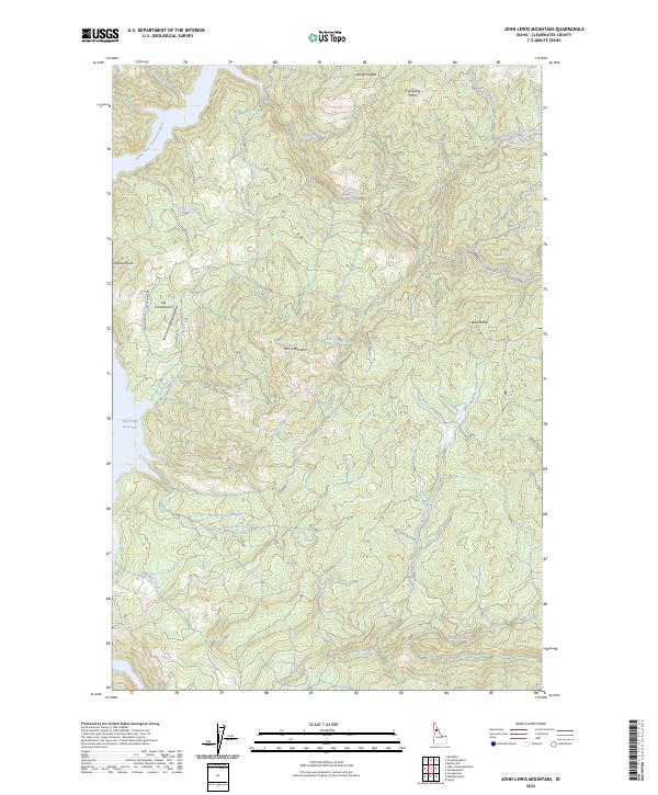 John Lewis Mountain topographic map thumbnail