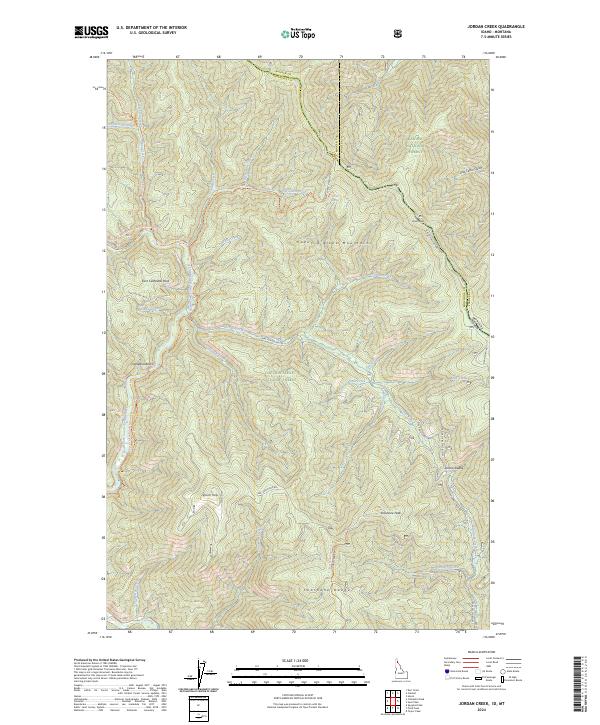 Jordan Creek topographic map thumbnail