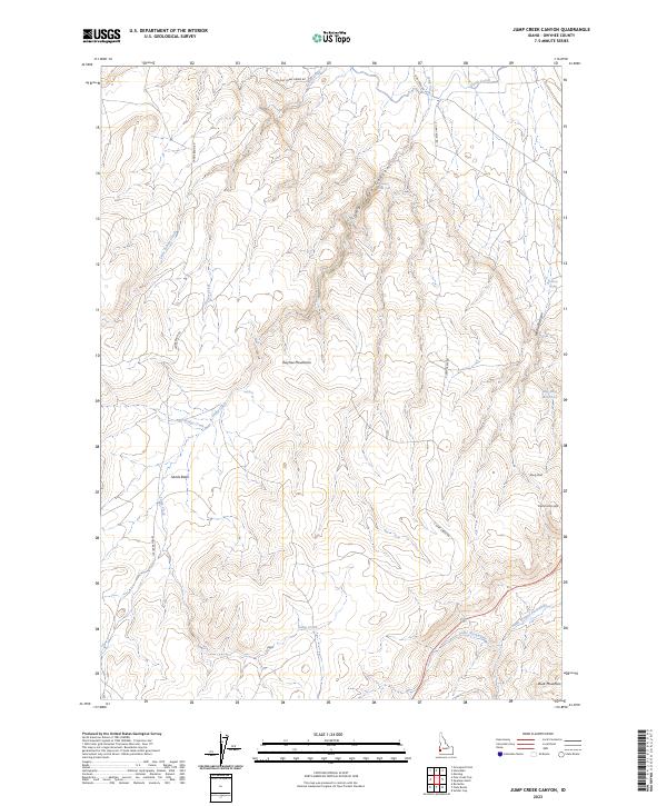 Jump Creek Canyon 2023 topographic map thumbnail