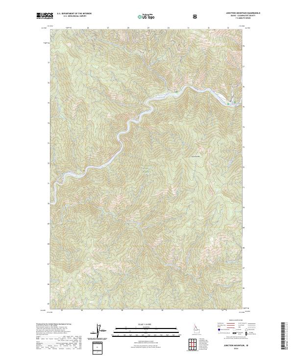 Junction Mountain topographic map thumbnail