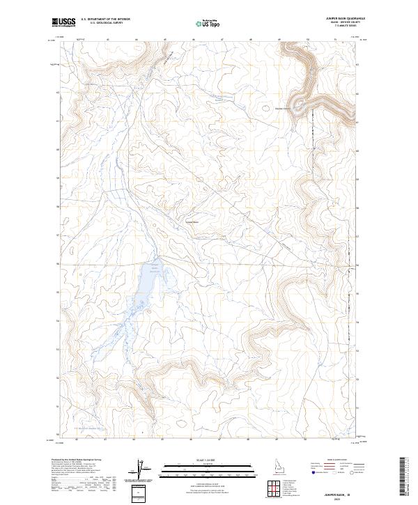 Juniper Basin topographic map thumbnail