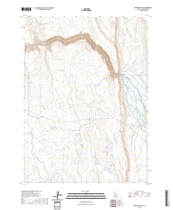 Juniper Basin SE topographic map thumbnail