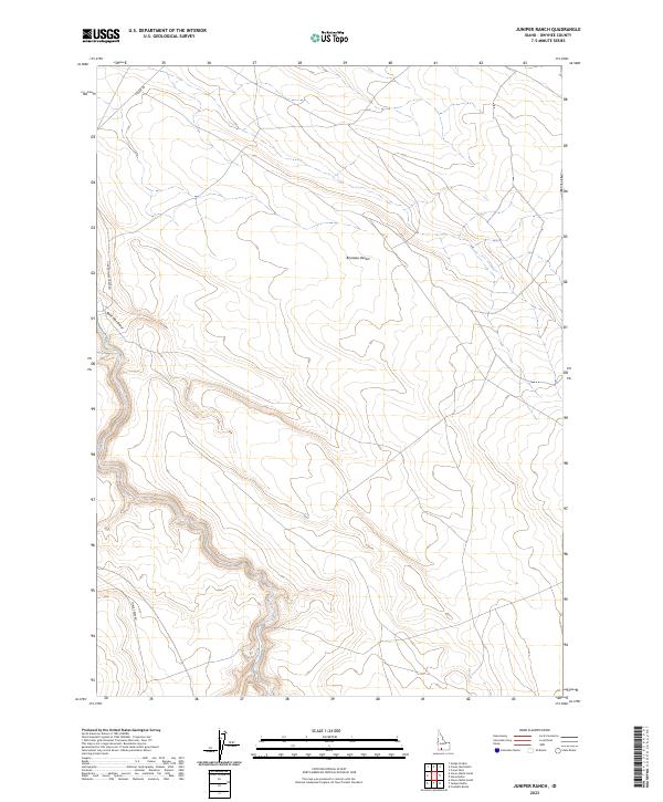 Juniper Ranch topographic map thumbnail