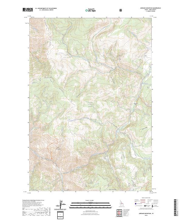 Jureano Mountain topographic map thumbnail