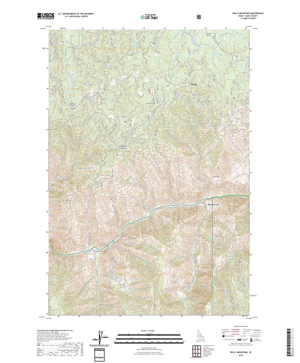 Kelly Mountain topographic map thumbnail