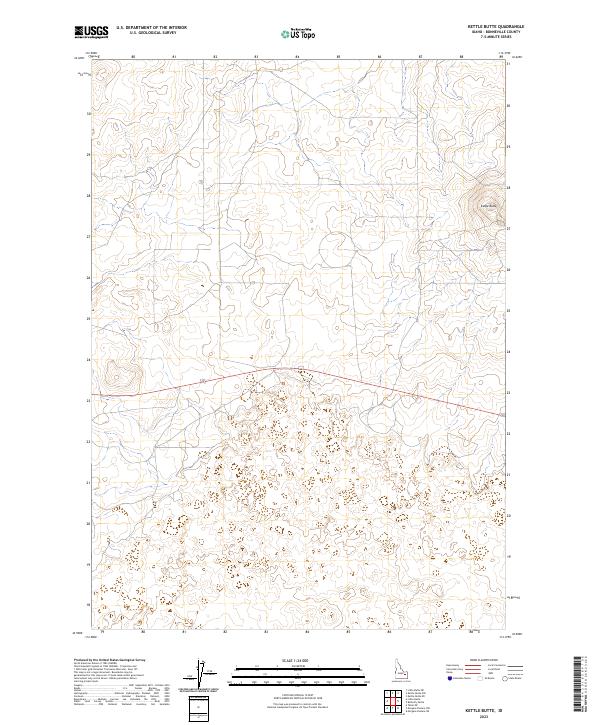 Kettle Butte topographic map thumbnail