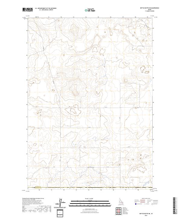 Kettle Butte NE topographic map thumbnail