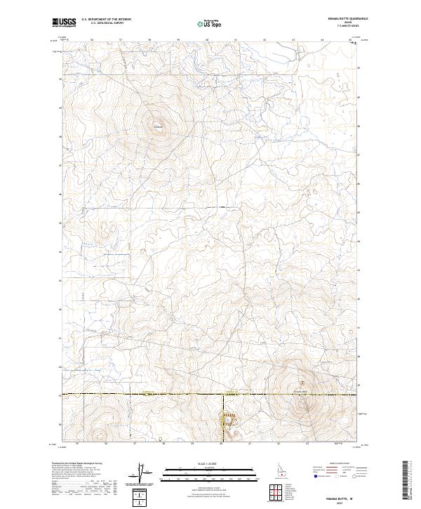 Kimama Butte topographic map thumbnail