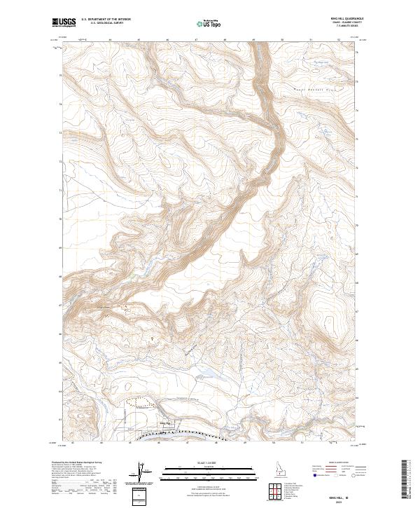 King Hill topographic map thumbnail