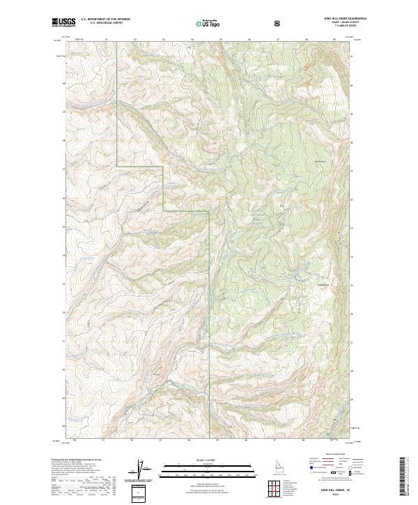 King Hill Creek topographic map thumbnail