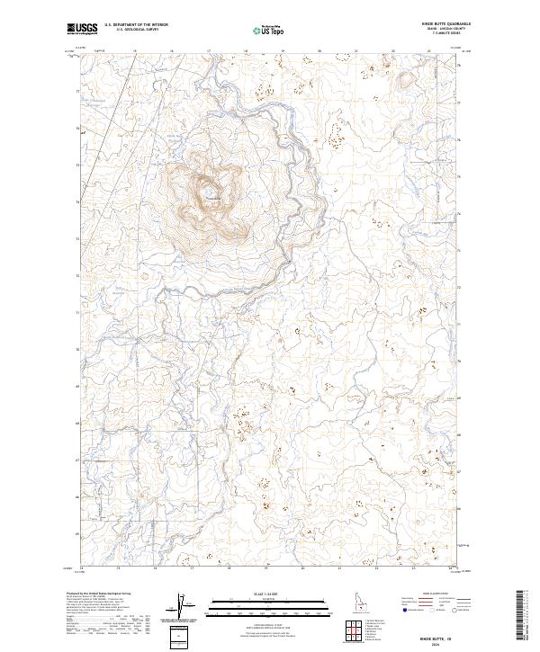 Kinzie Butte topographic map thumbnail