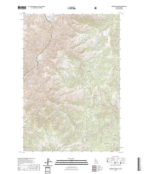 Kirkwood Creek topographic map thumbnail