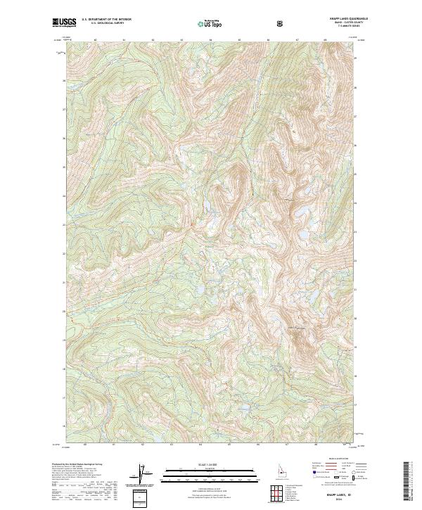 Knapp Lakes topographic map thumbnail