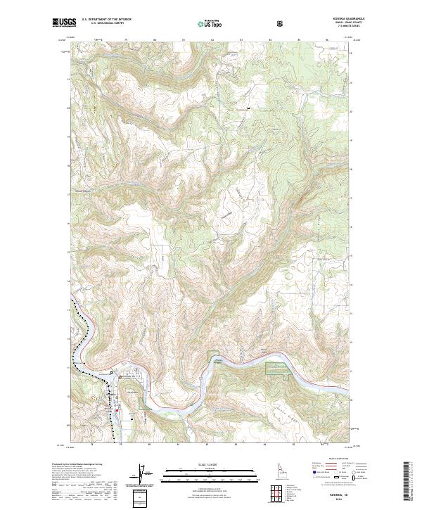 Kooskia topographic map thumbnail